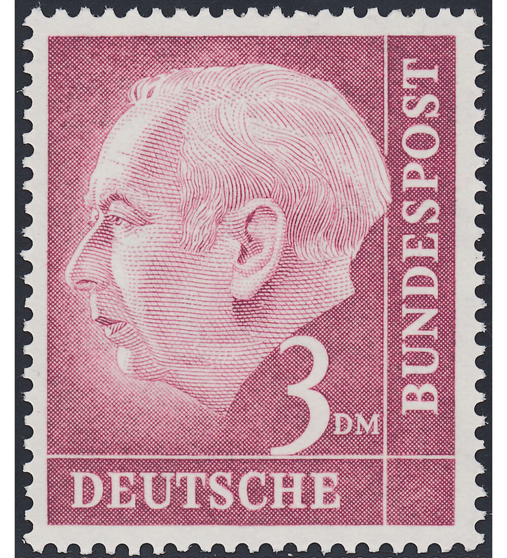 BRD Bund Nr. 196 postfrisch ** 3 DM Heuss I