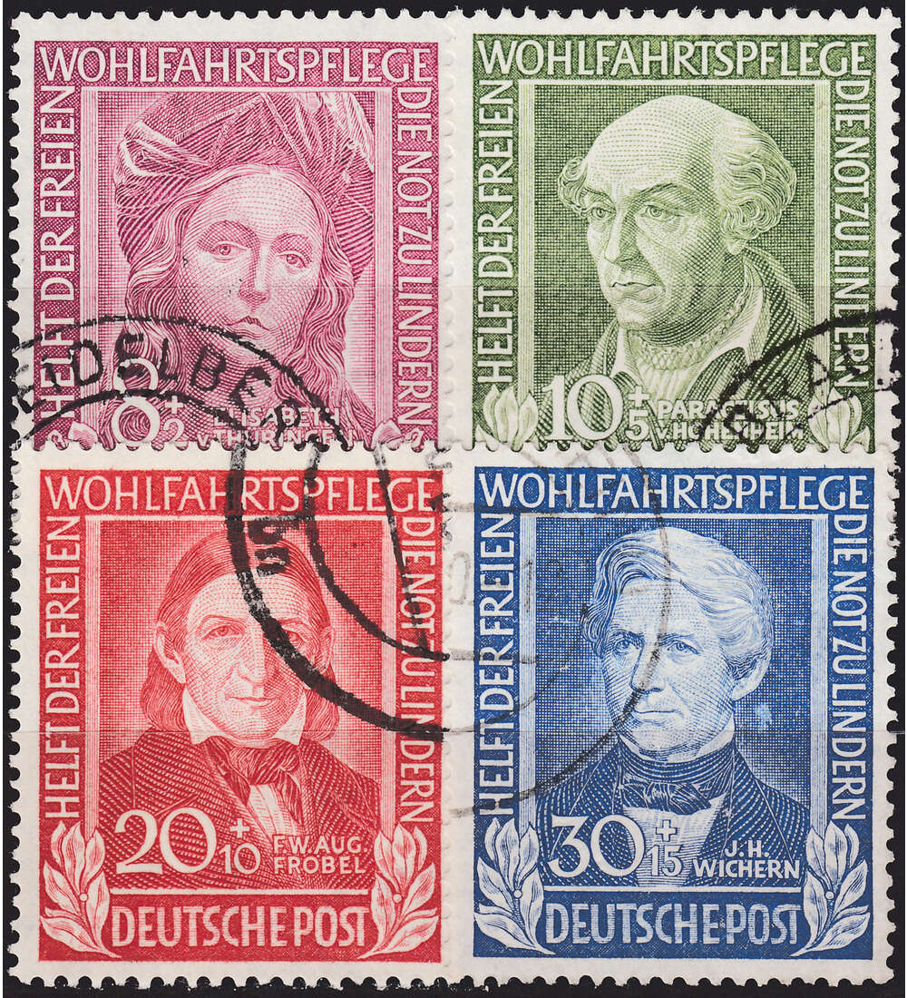 BRD Bund  Nr. 117-120 gestempelt     Wohlfahrt 1949