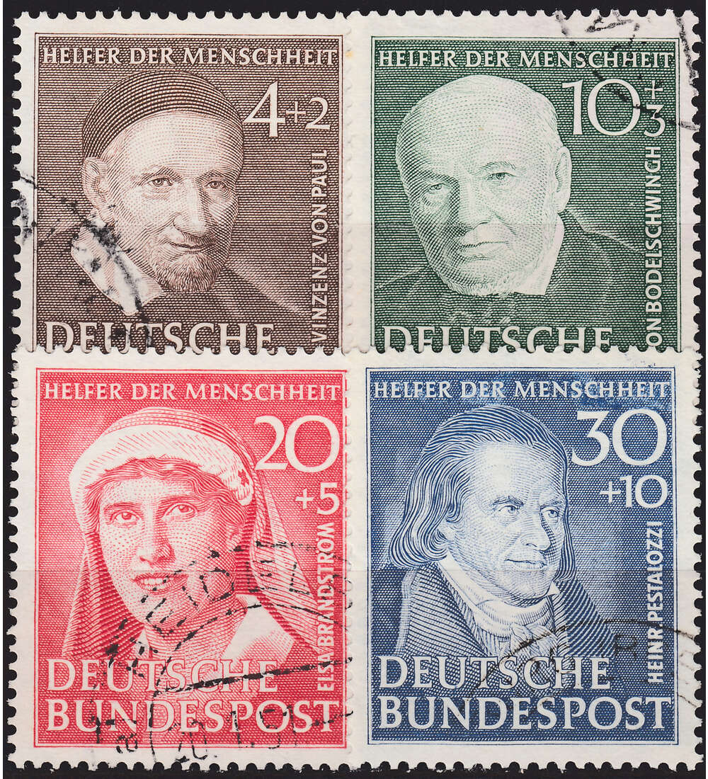 BRD Bund  Nr. 143-146 gestempelt     Wohlfahrt 1951