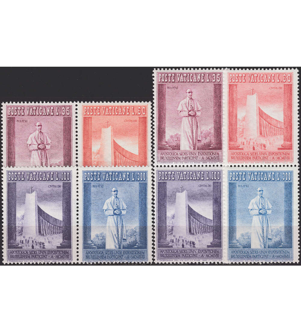 Vatikan - Zusammendrucke aus Block 2 postfrisch **