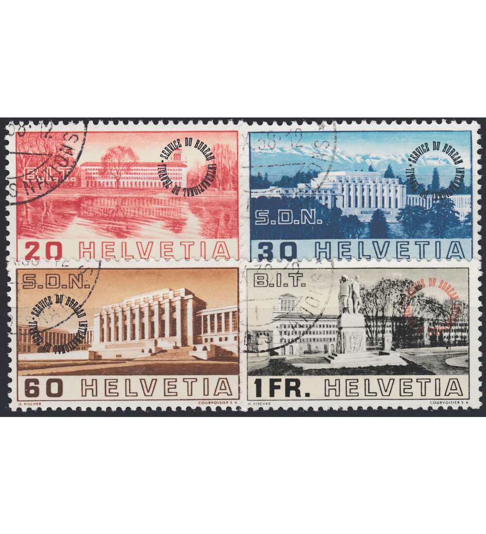 Schweiz mter gestempelt Arbeitsorganisation Nr. 53-56 (BIT)