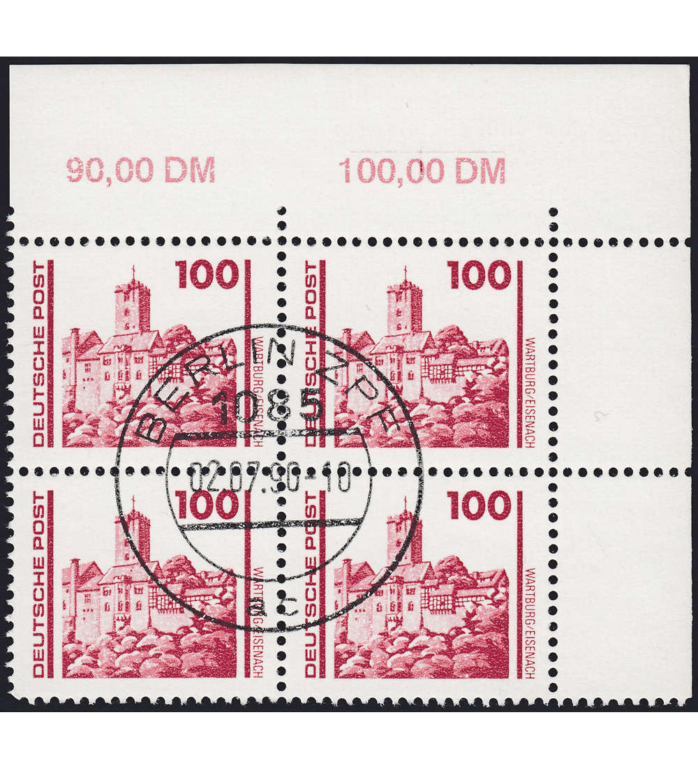 DDR Nr. 3350 II gestempelt Plattenfehler