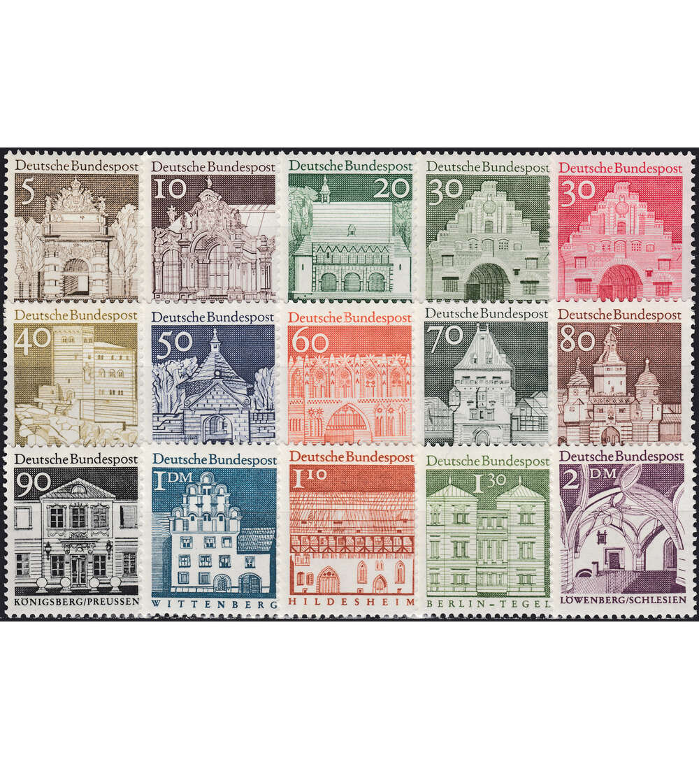 BRD BUnd Groe Bauwerke postfrisch kompletter Satz