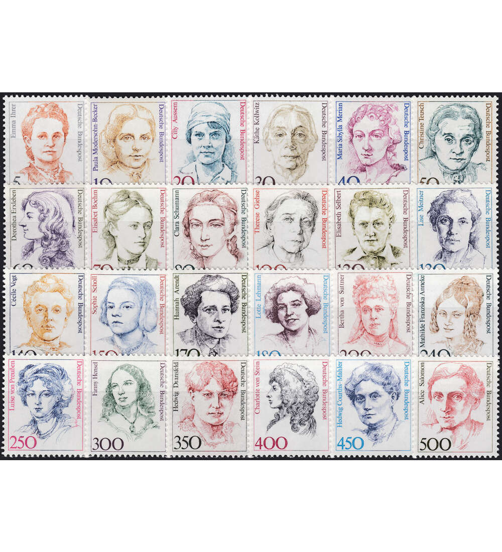 BRD Bund Frauen der Geschichte postfrisch kompletter Satz