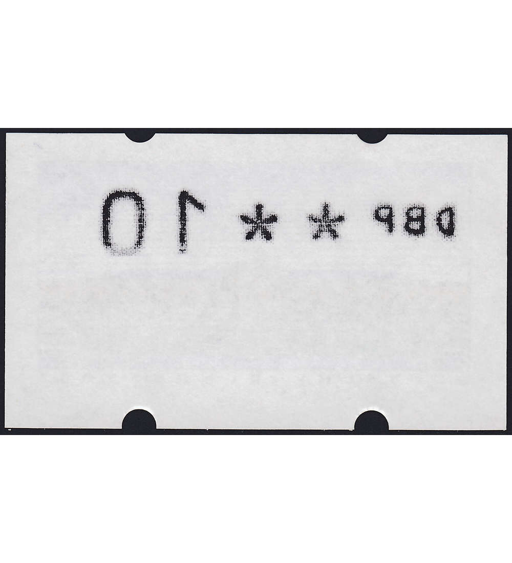 BRD Bund ATM Abklatsch postfrisch ** Abklatsch des Aufdrucks auf Gummierungsseite