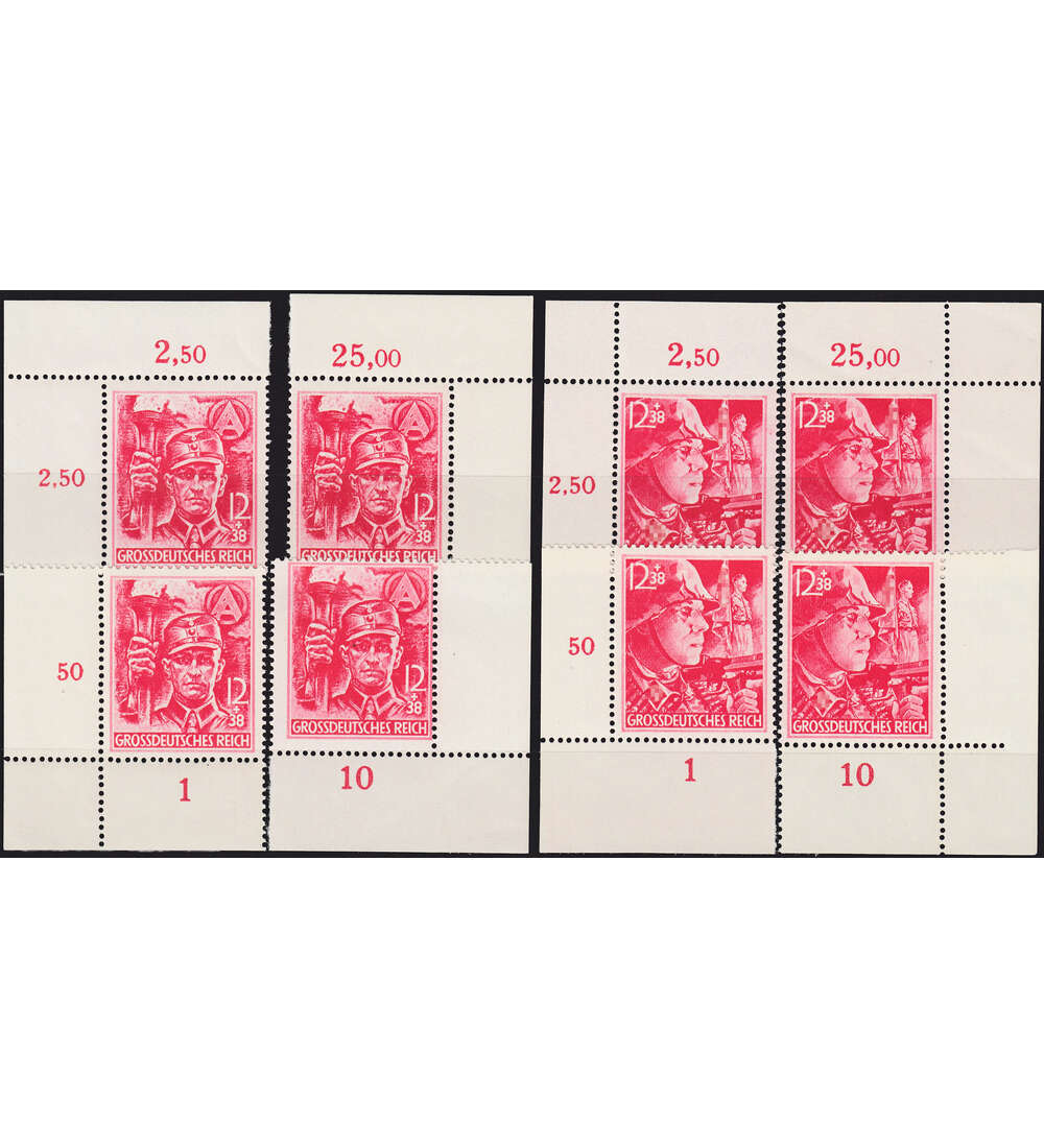 Deutsches Reich Nr. 909-910 als postfrischer kompletter Eckrandsatz