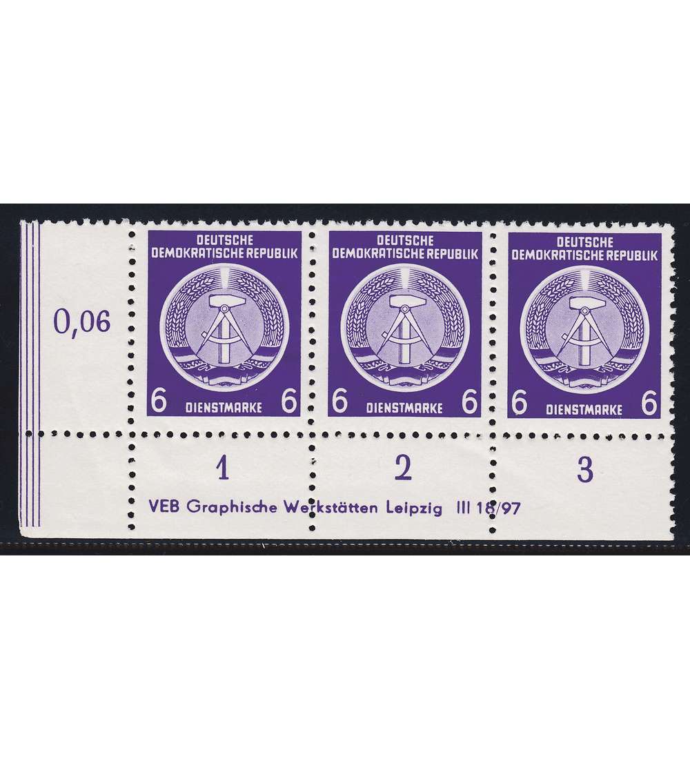 DDR Nr. D 2 DV postfrisch Druckvermerk