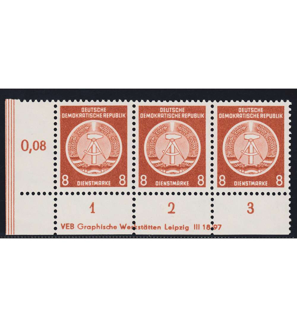 DDR Nr. D 3 DV postfrisch Druckvermerk