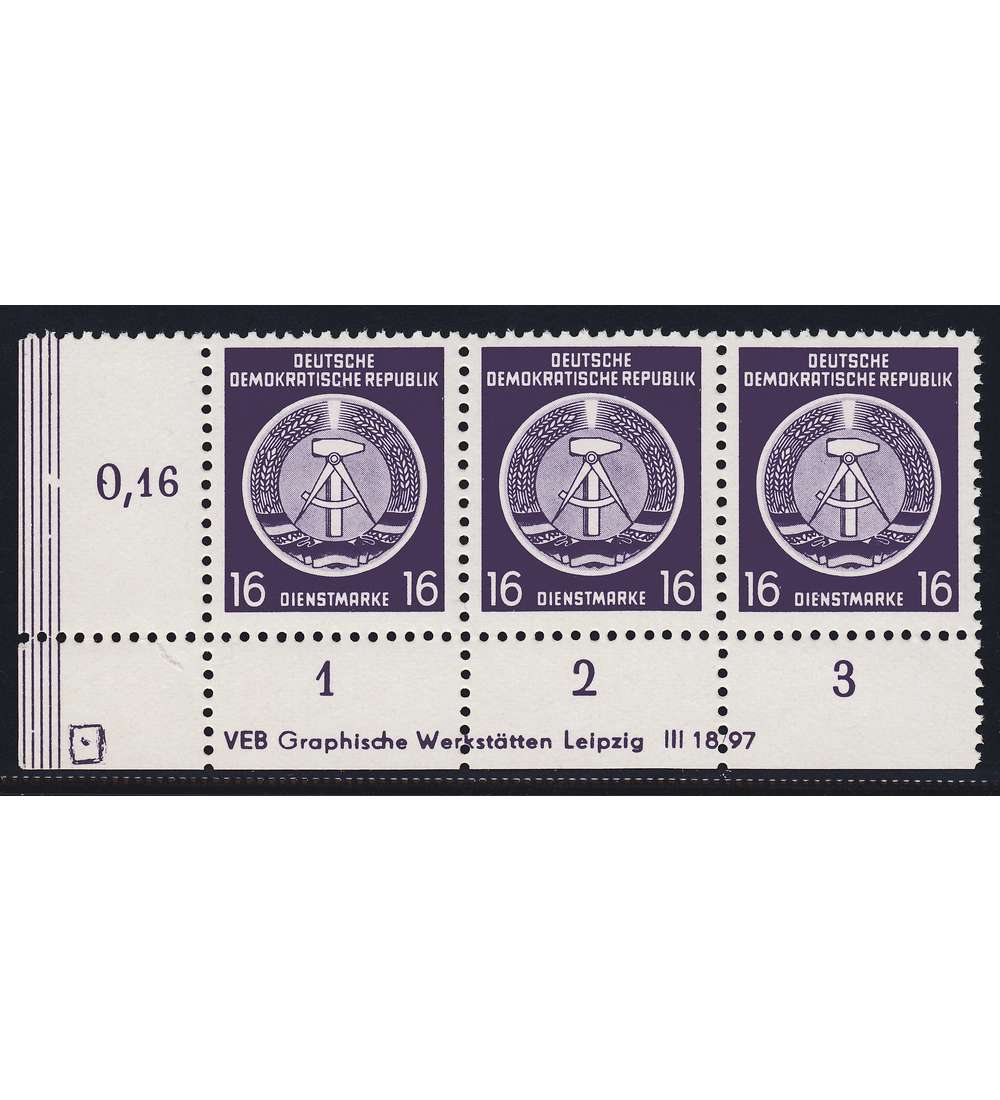 DDR Nr. D 7 DV postfrisch Druckvermerk