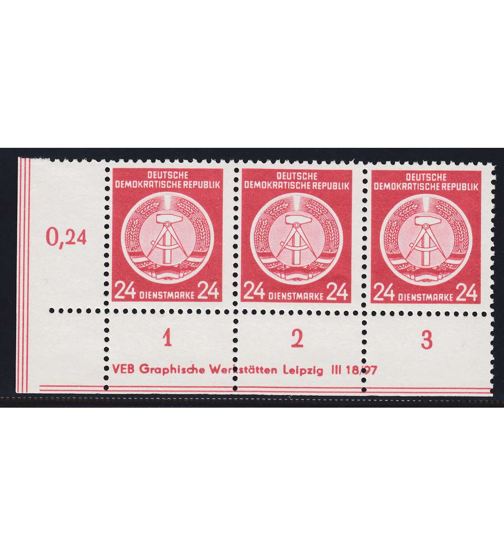 DDR Nr. D 9 DV postfrisch Druckvermerk