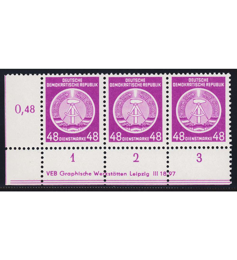 DDR Nr. D 13 DV postfrisch Druckvermerk