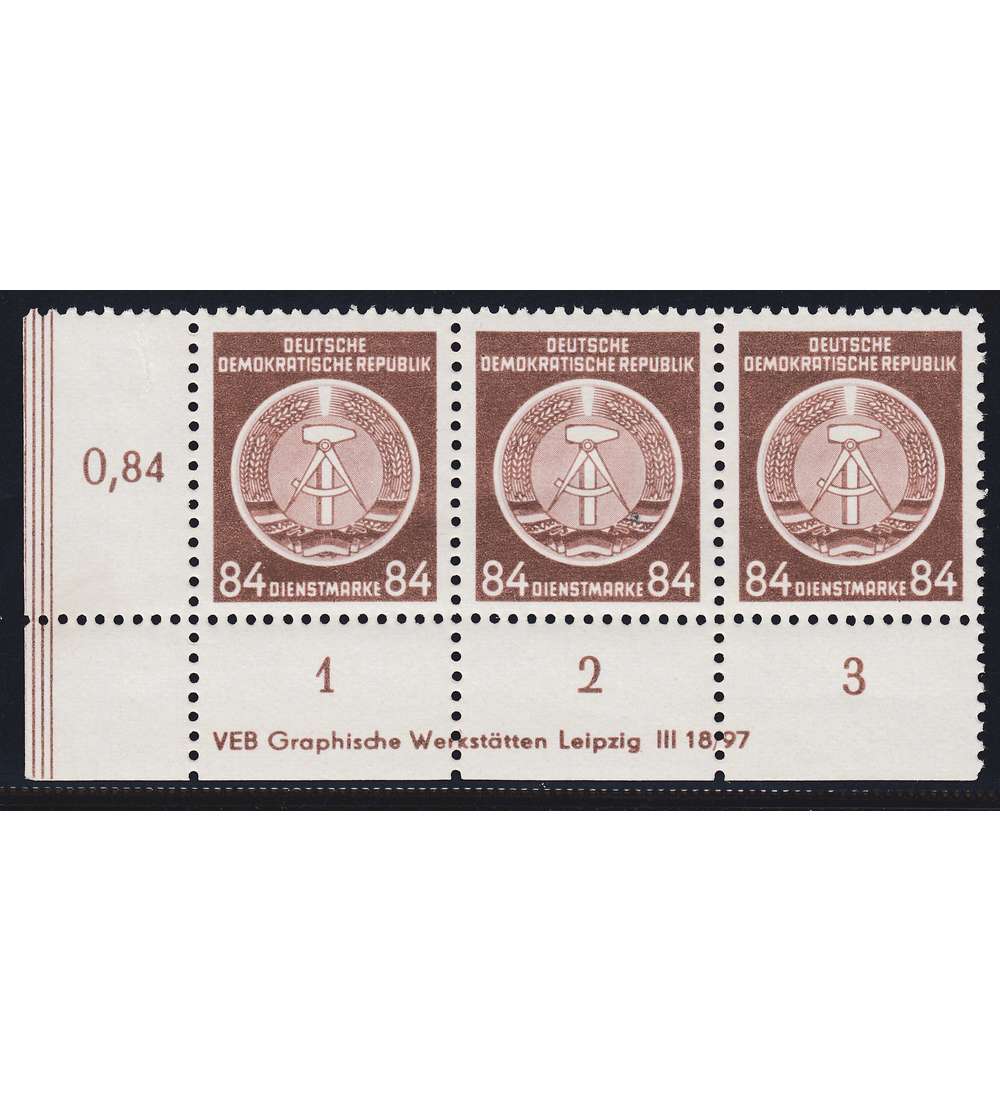 DDR Nr. D 17 DV postfrisch Druckvermerk