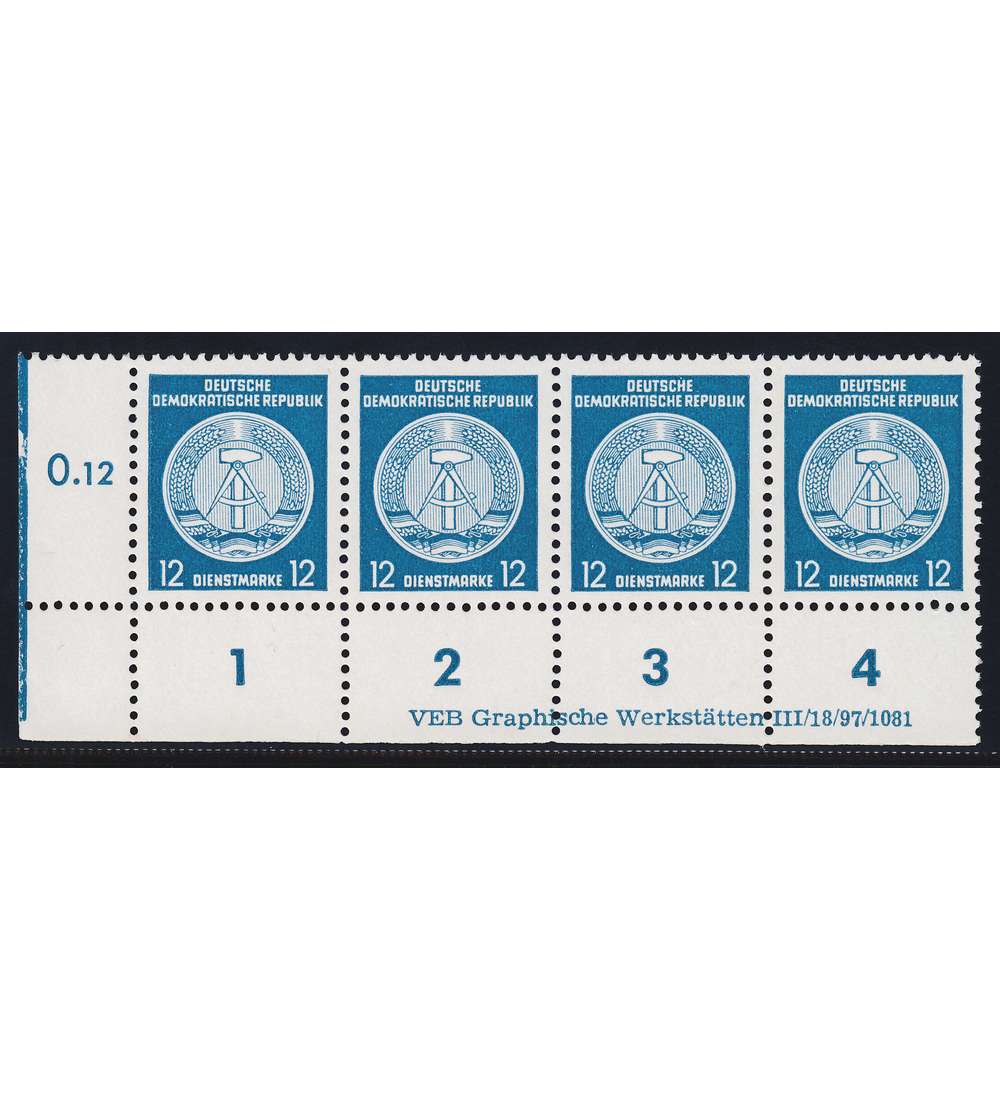 DDR Nr. D 20 DV postfrisch Druckvermerk