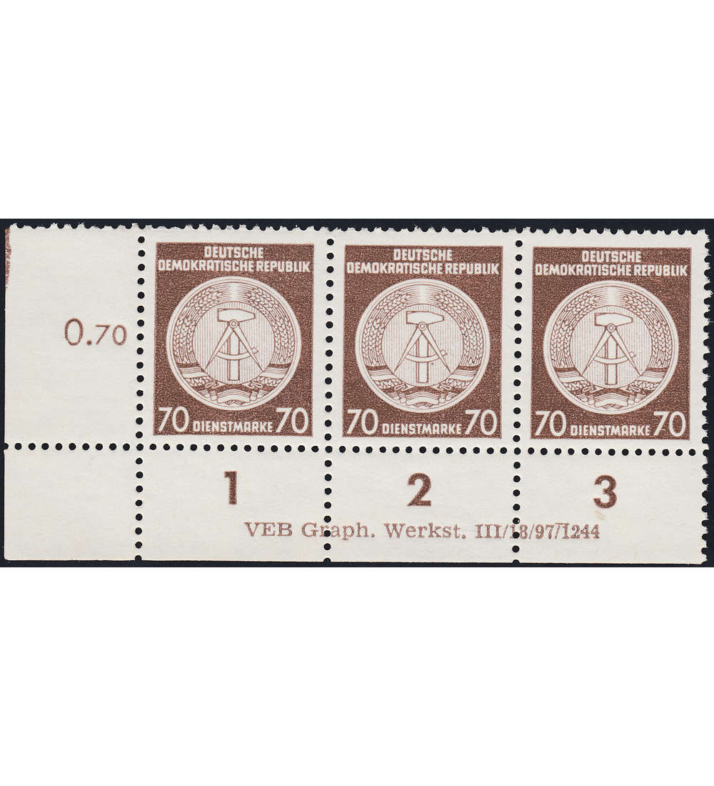 DDR Nr. D 27 DV postfrisch Druckvermerk