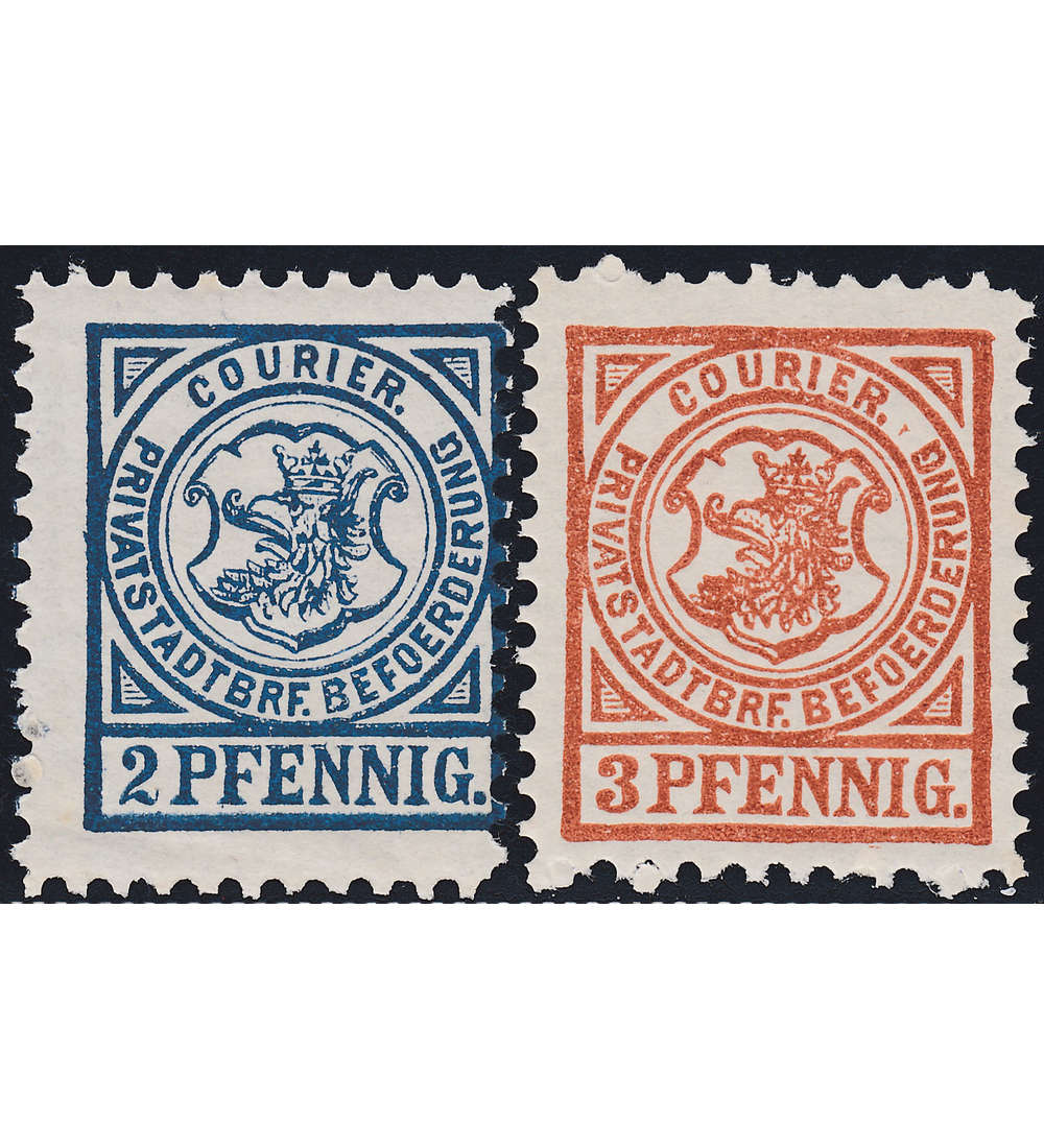 Deutsches Reich Privatpost Stettin Nr. 1-2 postfrisch **