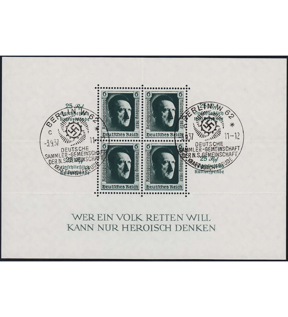 Deutsches Reich Block 11 gestempelt Berlin - Kraft durch Freude