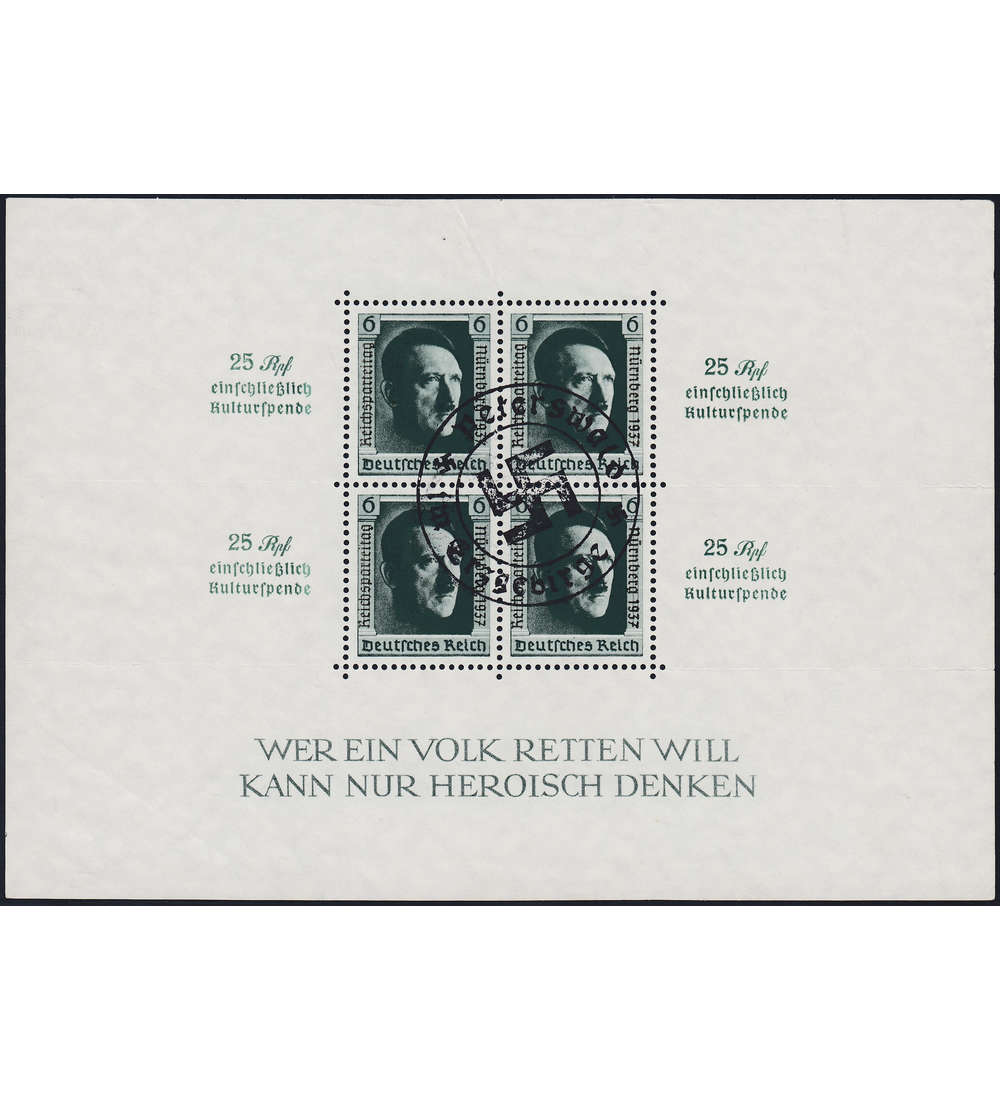 Deutsches Reich Block 11 gestempelt Peterswald - Erzgebirge