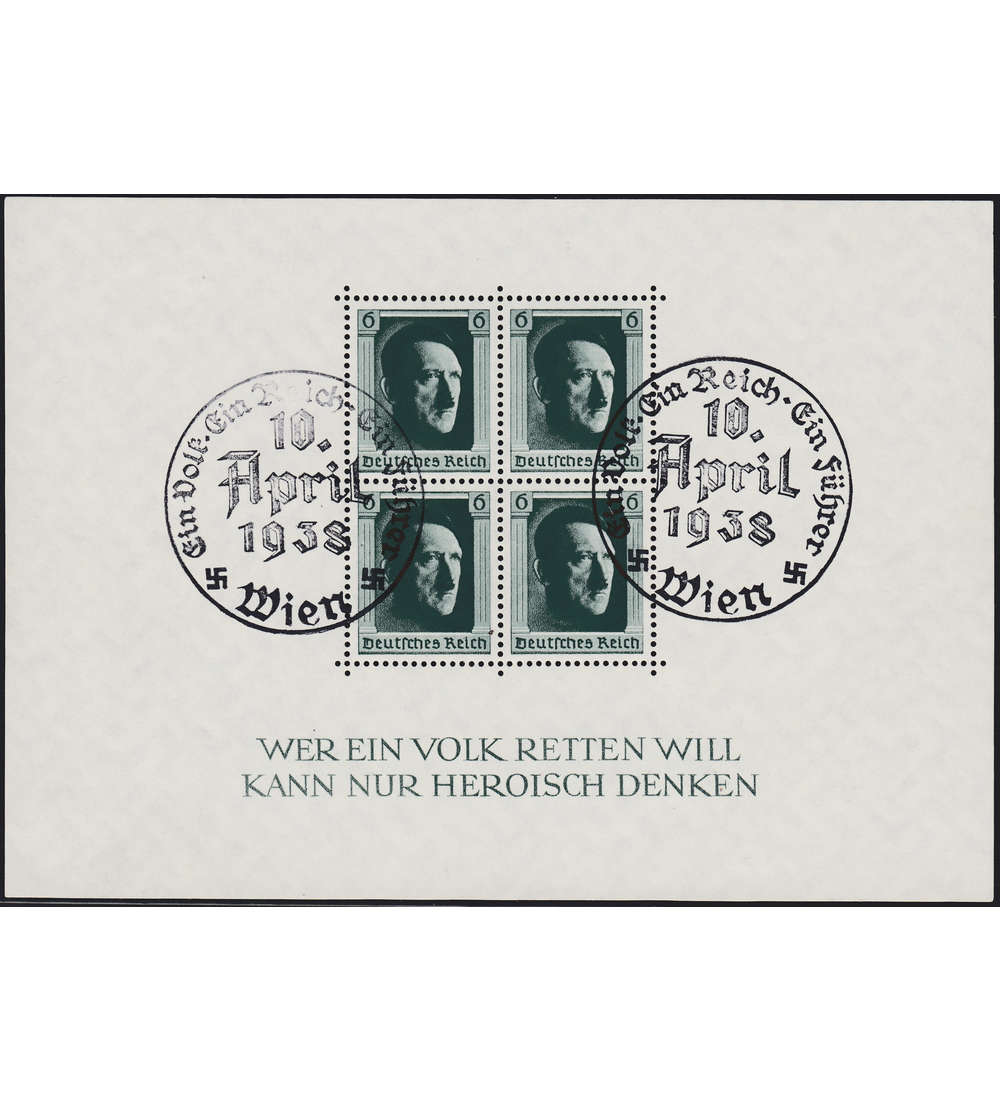Dt. Reich Block 7 gestempelt SST Wien - Ein Volk-Ein Reich-Ein Fhrer