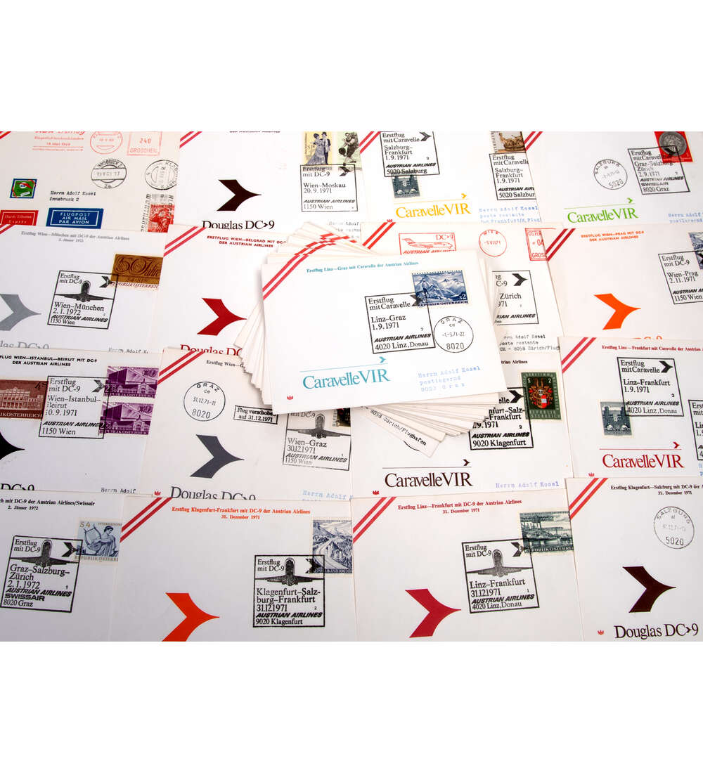 40 Flugpostbelege sterreich