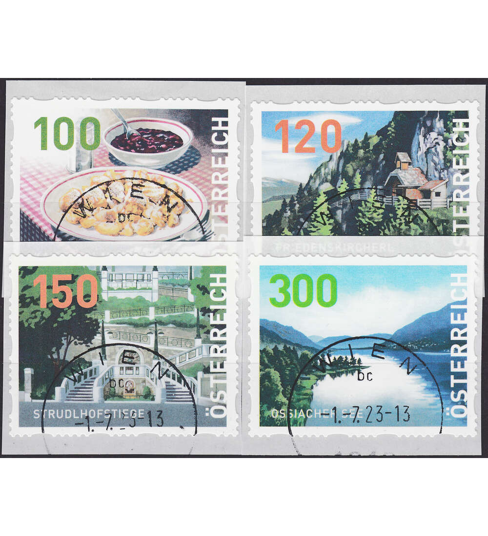 �sterreich Dispensermarken Nr. 70-73 gestempelt 2. Ausgabe 2023