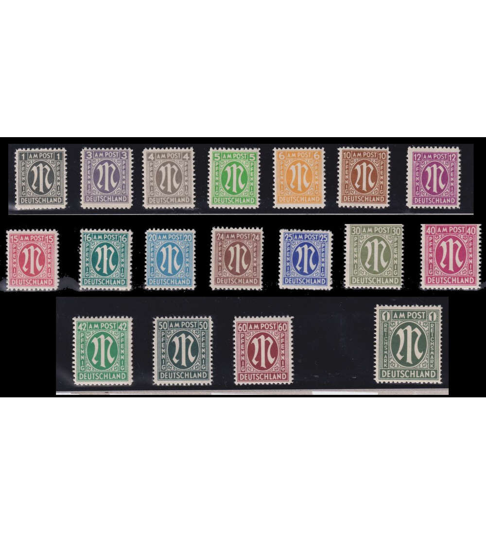 Alliierte Besetzung Nr. 16-35 postfrisch ohne Nr. 21 und 34 Deutscher Druck