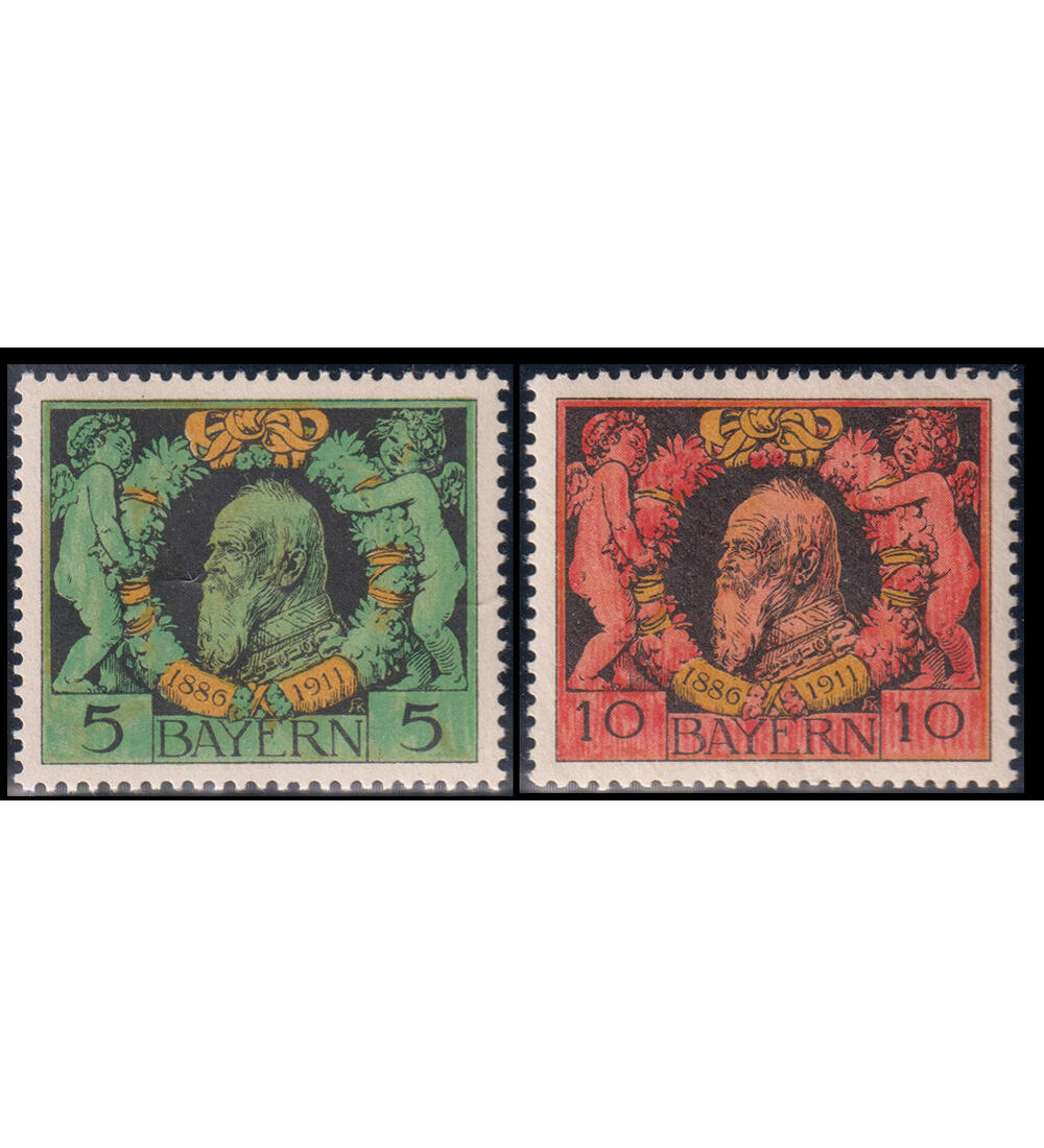 Bayern 25 Jahre Regentschaft Nr. 92-93 postfrisch Prinzregent Luitpold