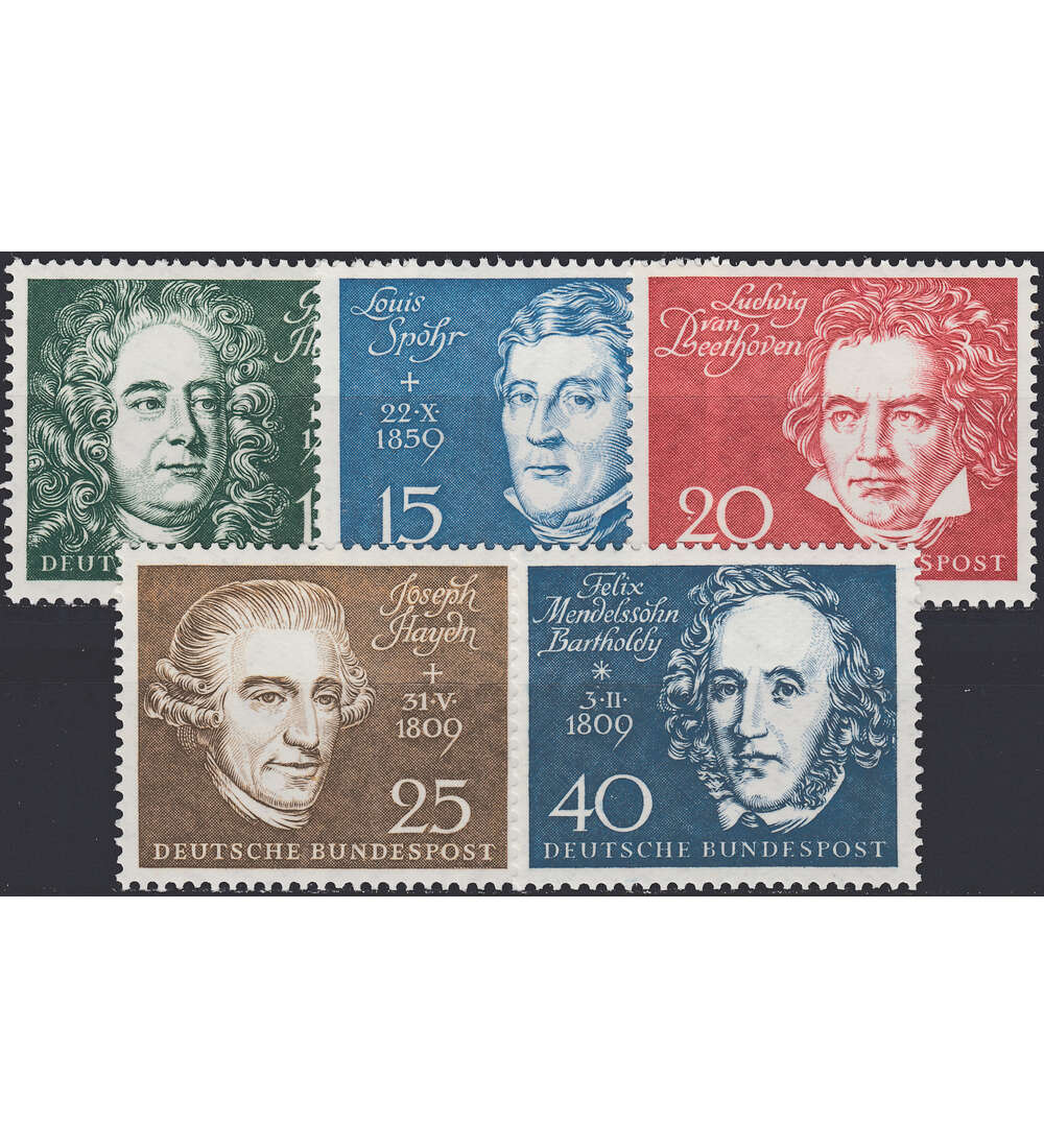 BRD Nr. 315-319 postfrisch Blockeinzelmarken-Beethoven