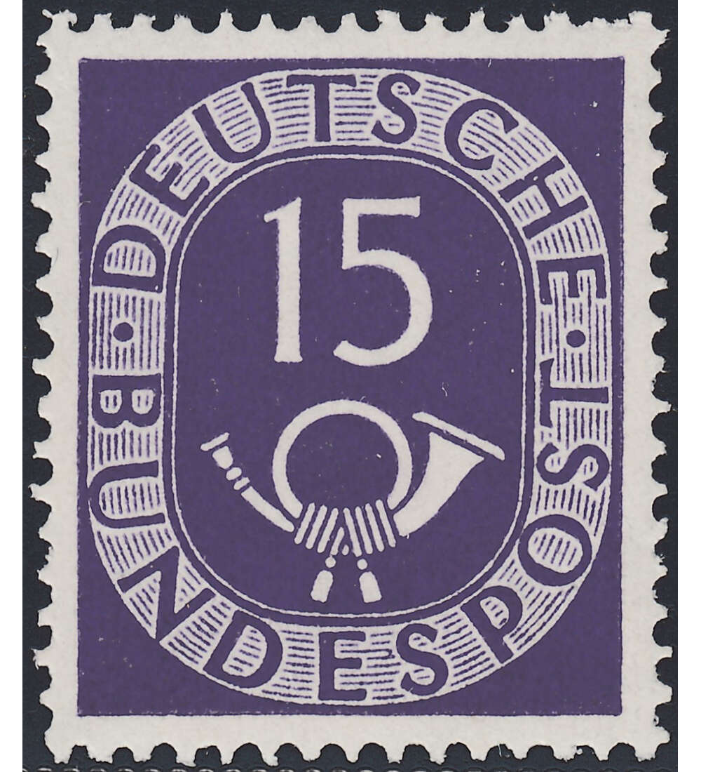 BRD Nr. 129 postfrisch 15 Pfg. Posthorn