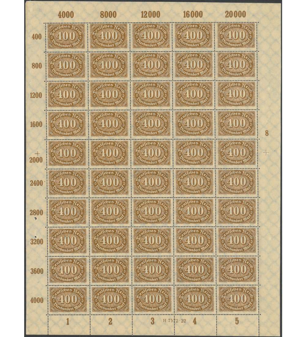 Deutsches Reich Nr. 250 postfrisch ** Originalbogen