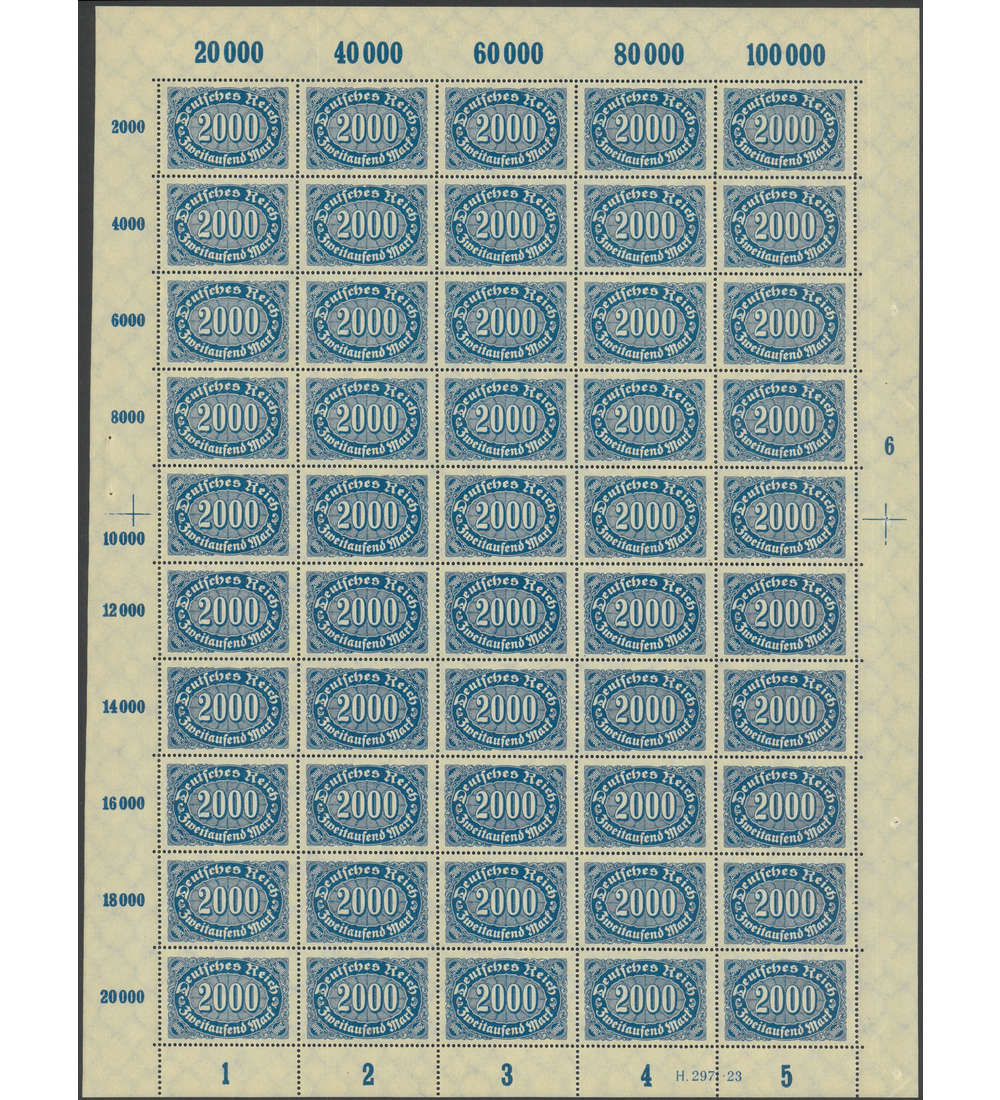Deutsches Reich Nr. 253 postfrisch ** Originalbogen