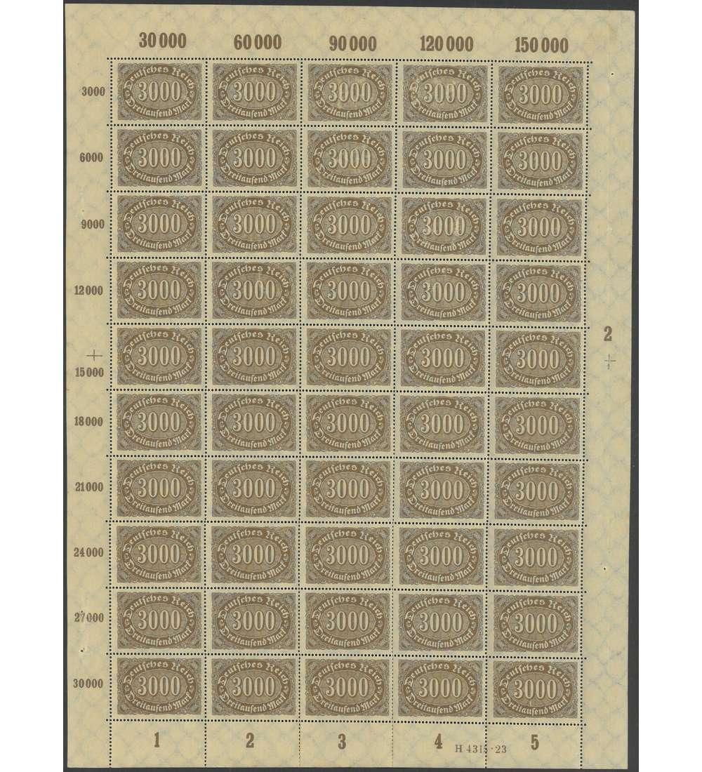 Deutsches Reich Nr. 254 postfrisch ** Originalbogen