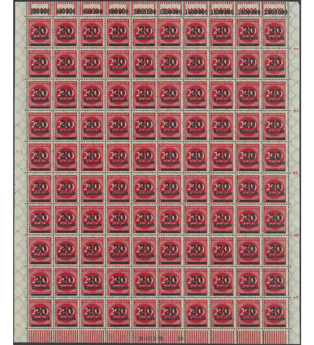 Deutsches Reich Nr. 282 I postfrisch ** Originalbogen