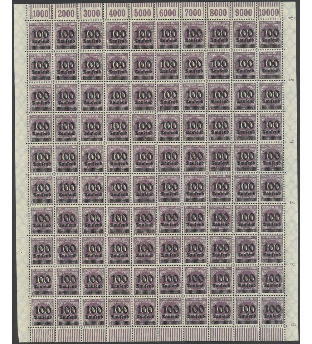 Deutsches Reich Nr. 289b postfrisch ** Originalbogen