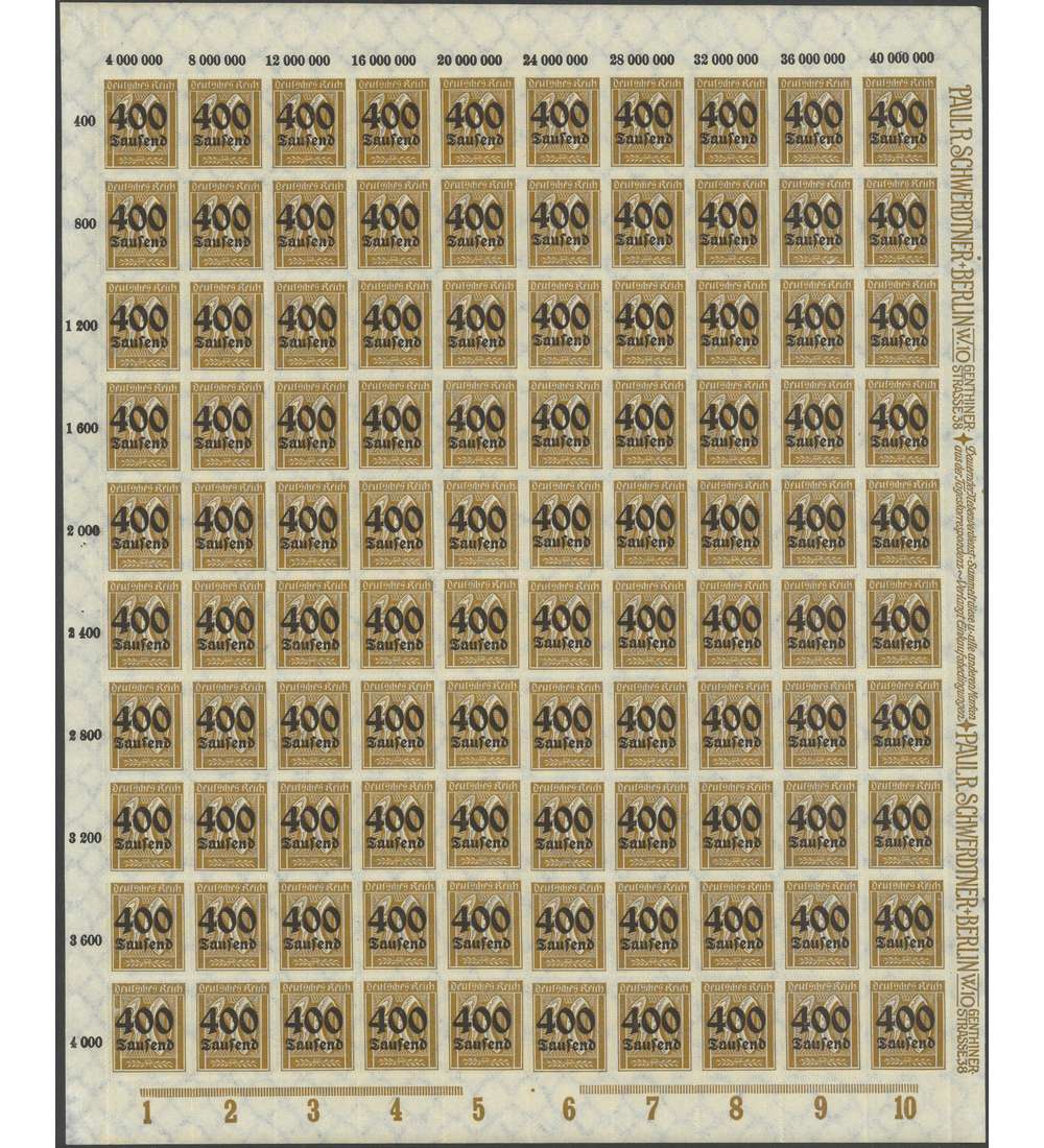 Deutsches Reich Nr. 299 postfrisch ** Originalbogen