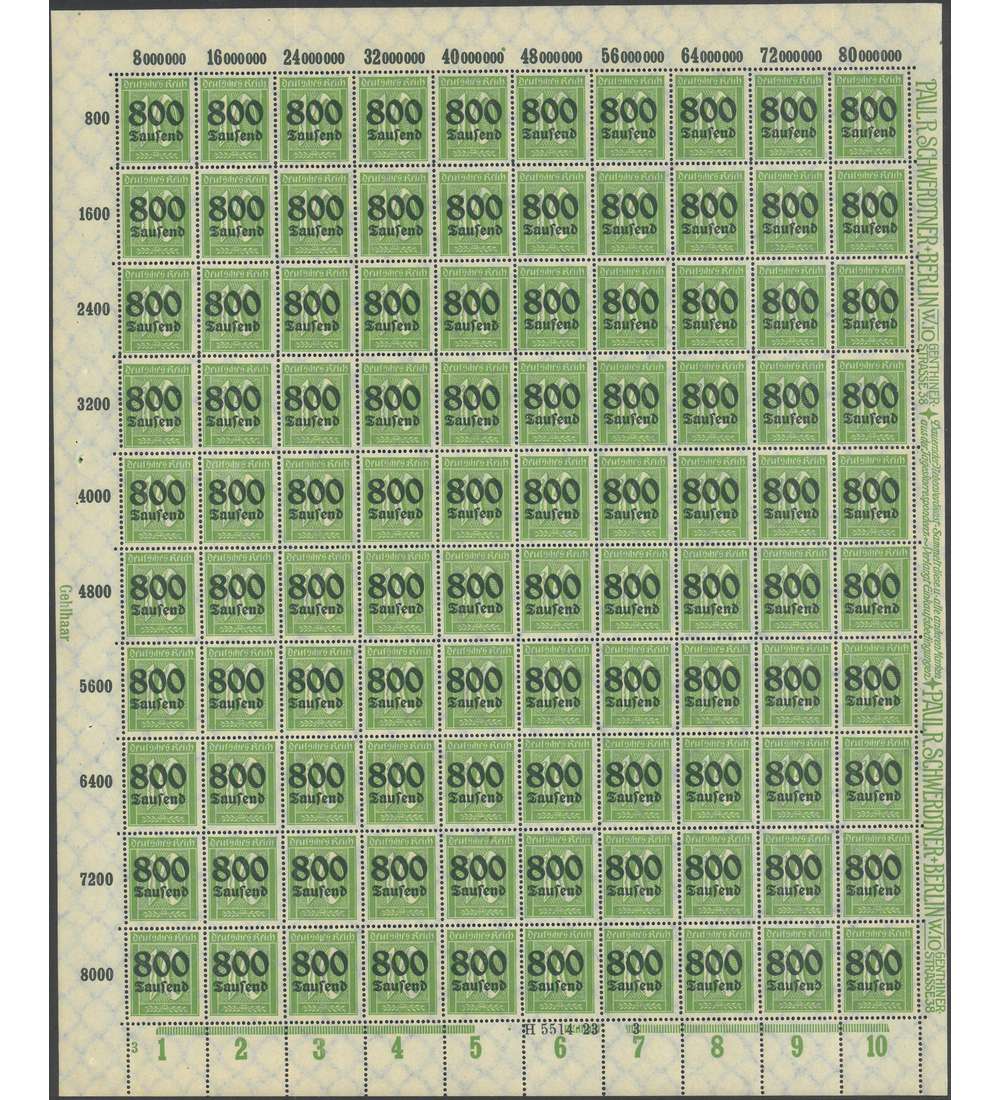Deutsches Reich Nr. 302 postfrisch ** Originalbogen