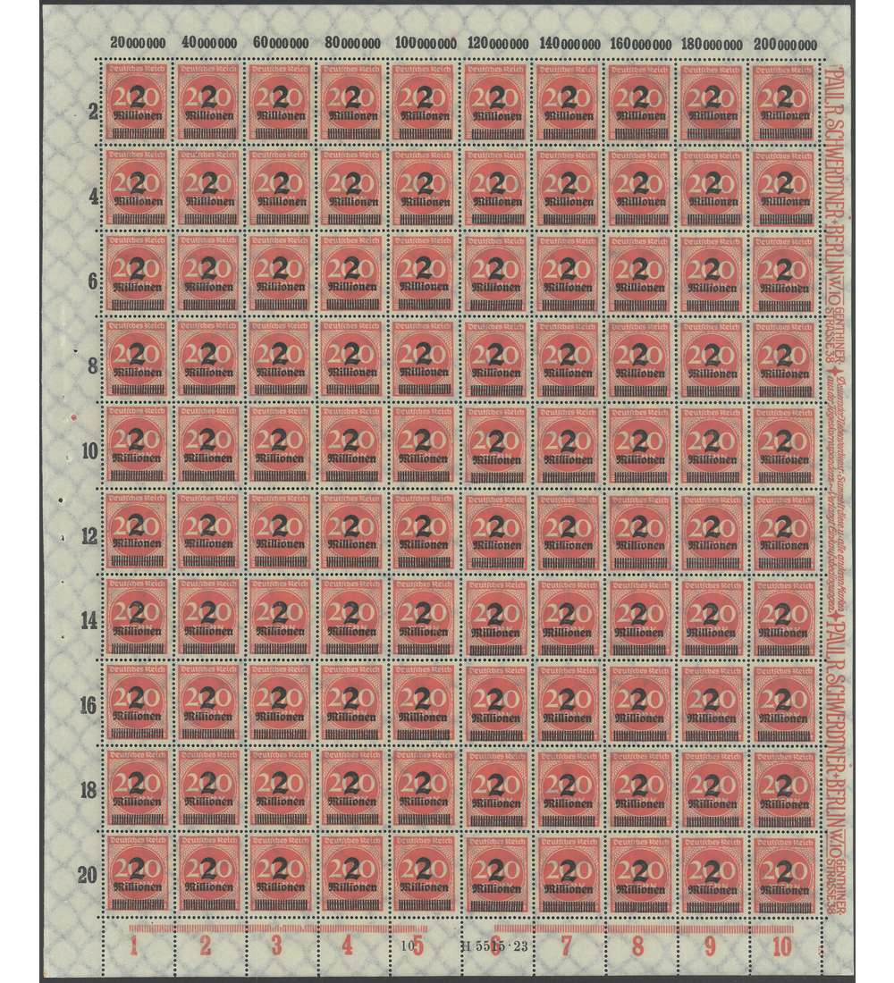 Deutsches Reich Nr. 309 APa postfrisch ** Originalbogen