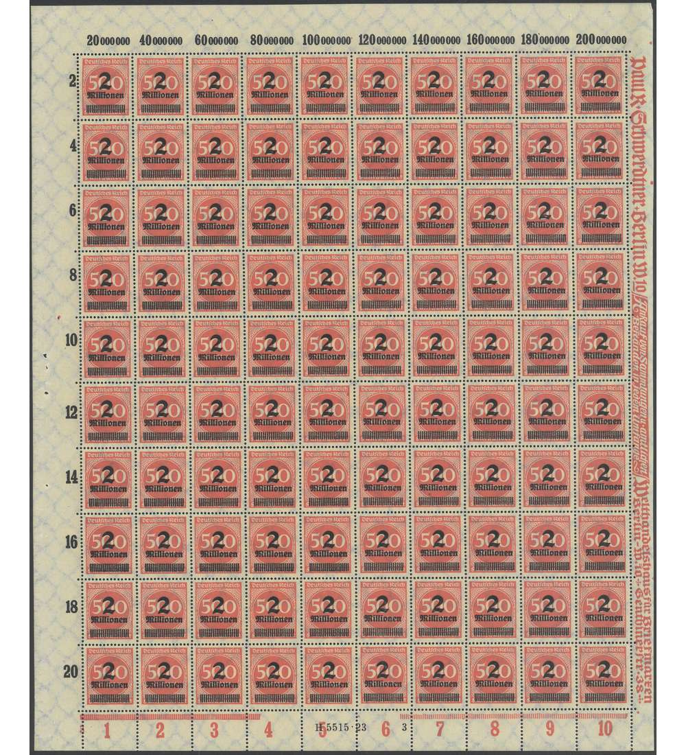 Deutsches Reich Nr. 311 postfrisch ** Originalbogen