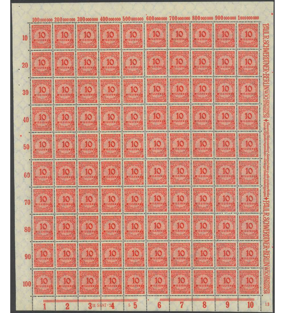 Deutsches Reich Nr. 318 A postfrisch ** Originalbogen