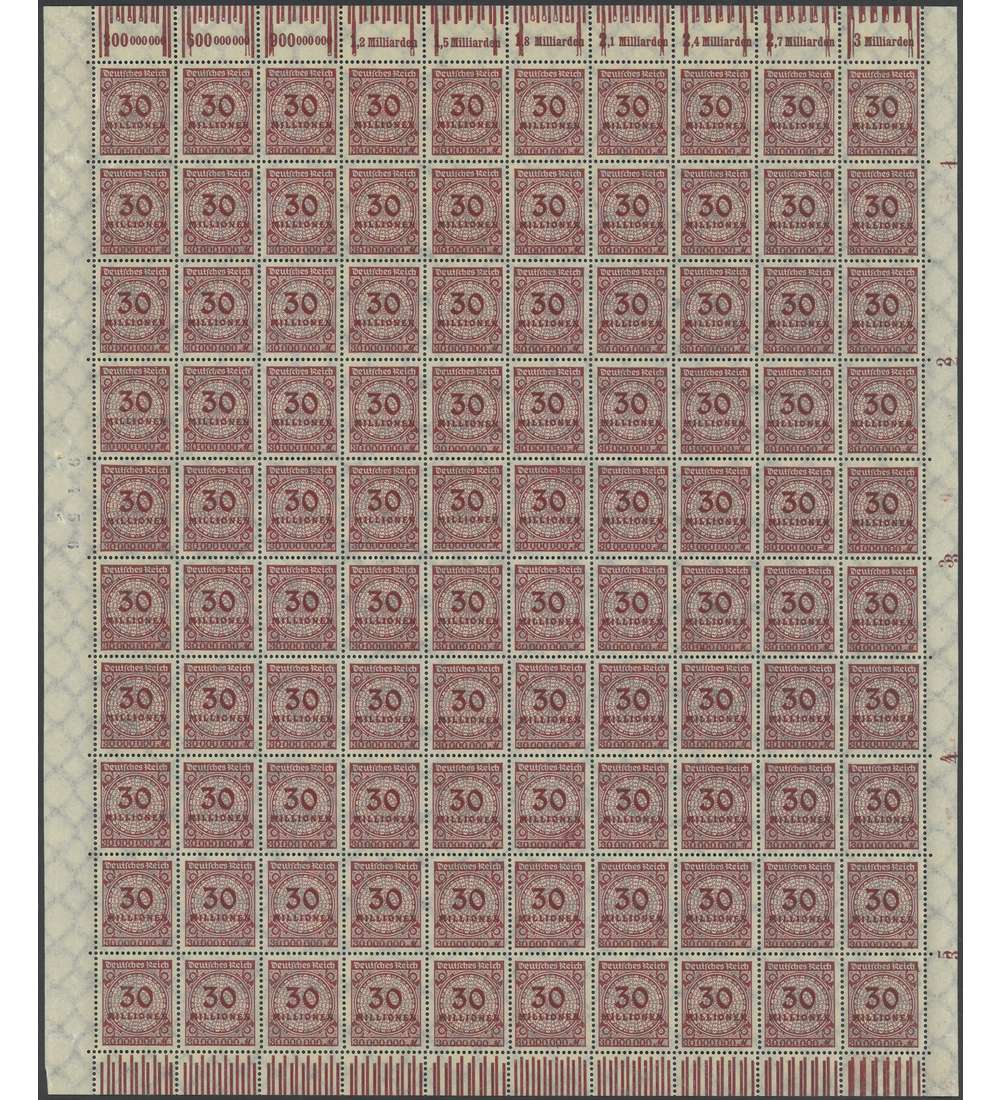 Deutsches Reich Nr. 320 postfrisch ** Originalbogen