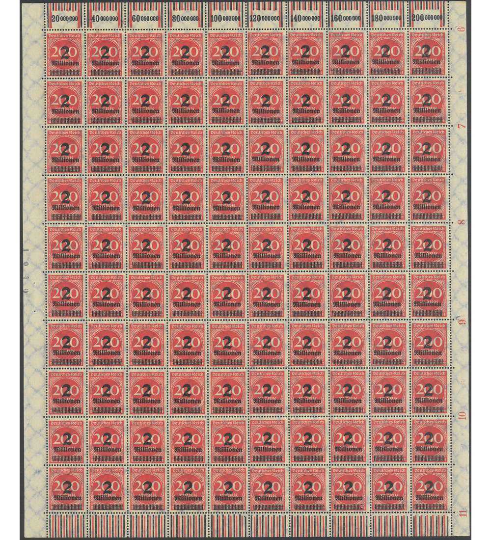 Deutsches Reich Nr. 309 AWa postfrisch ** Originalbogen