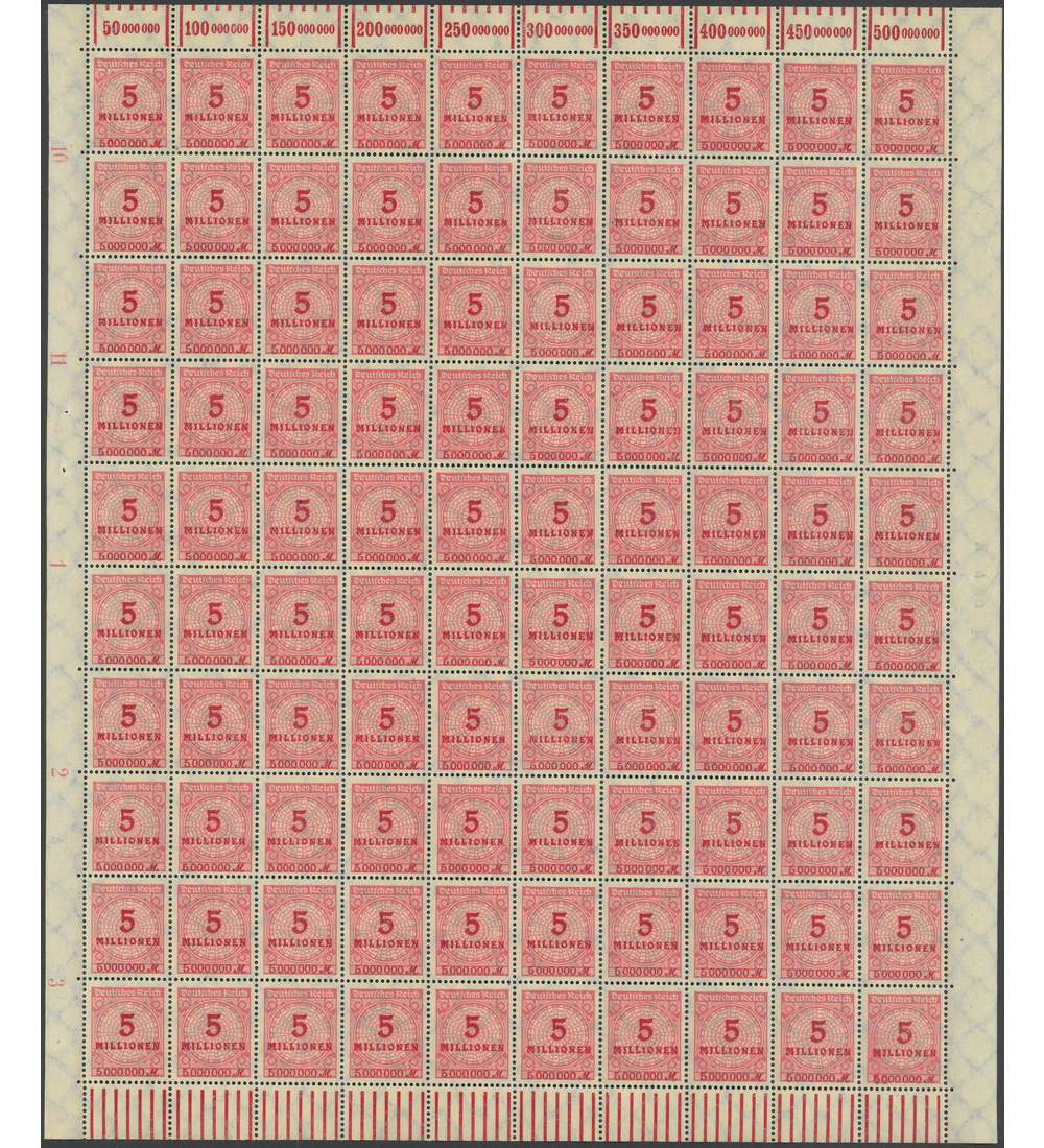 Deutsches Reich Nr. 317 W postfrisch ** Originalbogen