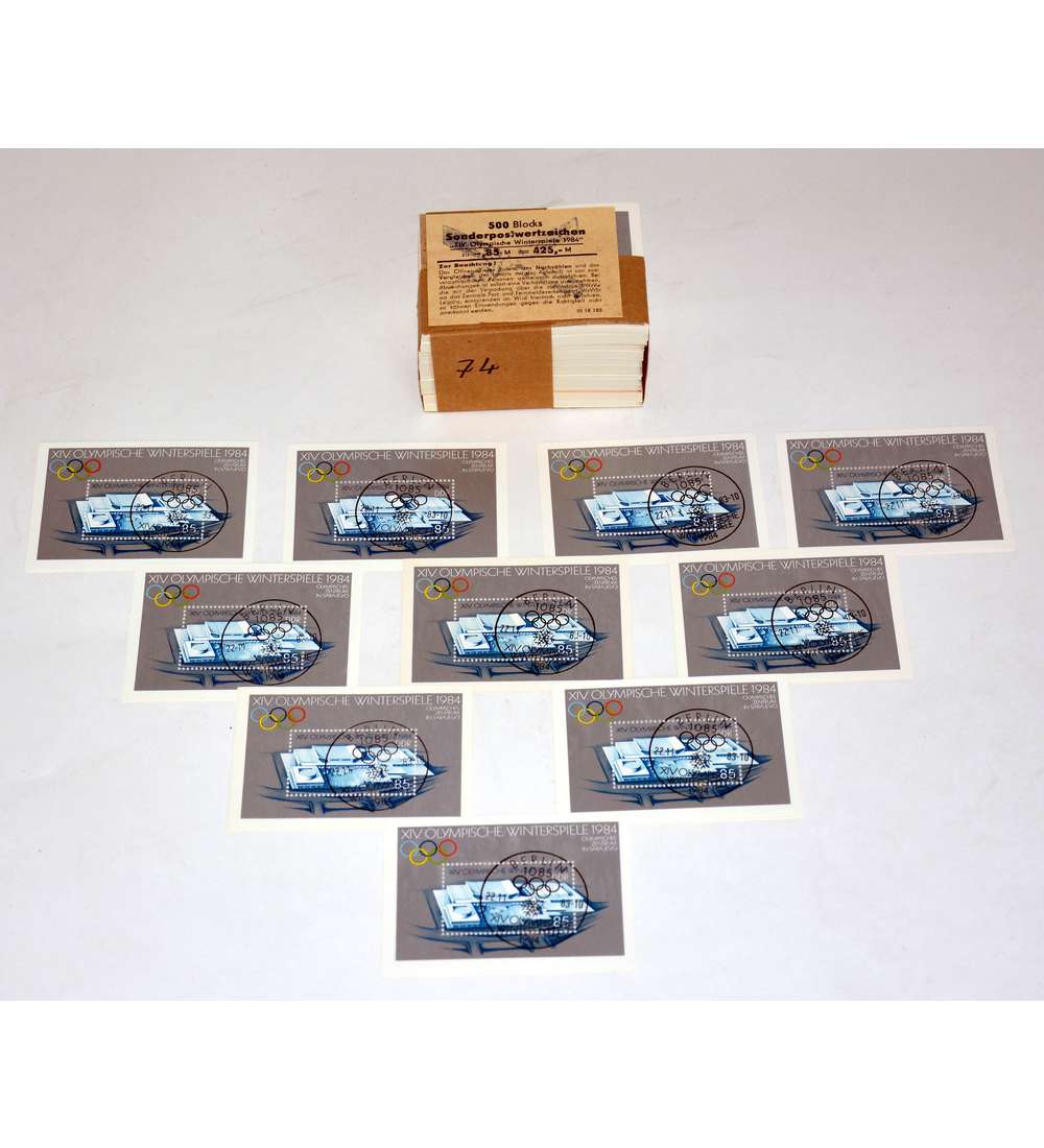 DDR Block 74 ESST 500er P�ckchen Olympische Winterspiele 1984
