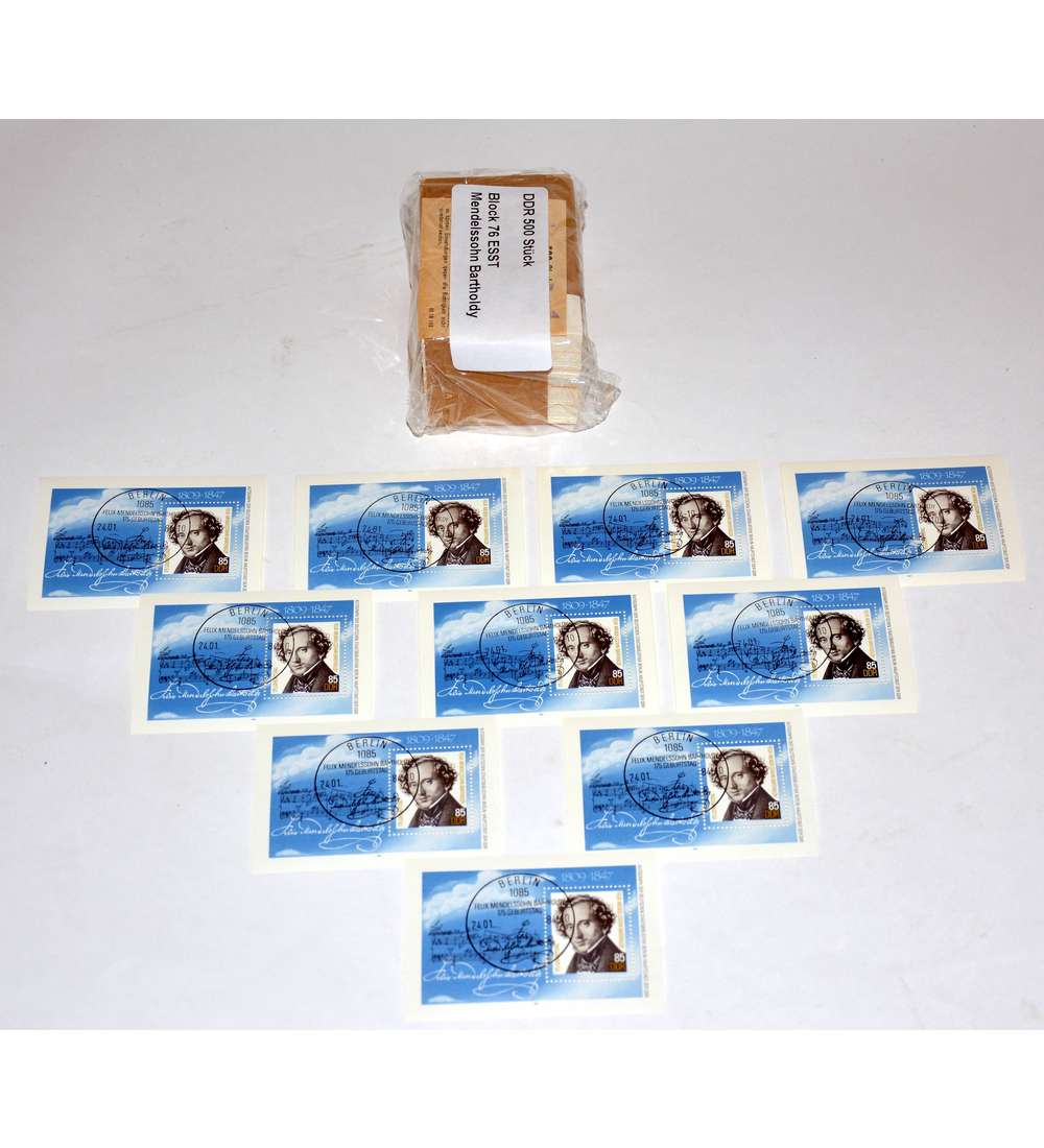 DDR Block 76 ESST 500er P�ckchen Felix Mendelsohn Bartholdy