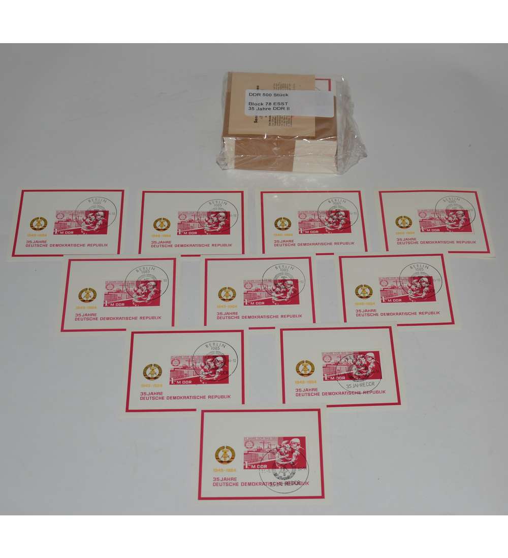 DDR Block 78 ESST 500er P�ckchen 35 Jahre DDR Familie