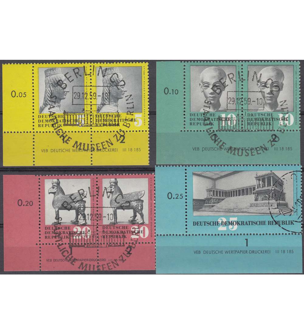 DDR Nr. 742-745 DV gestempelt Druckvermerk
