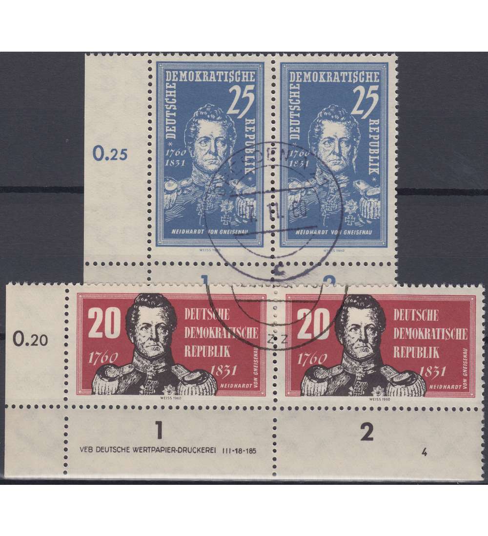 DDR Nr. 793-794 DV gestempelt Druckvermerk