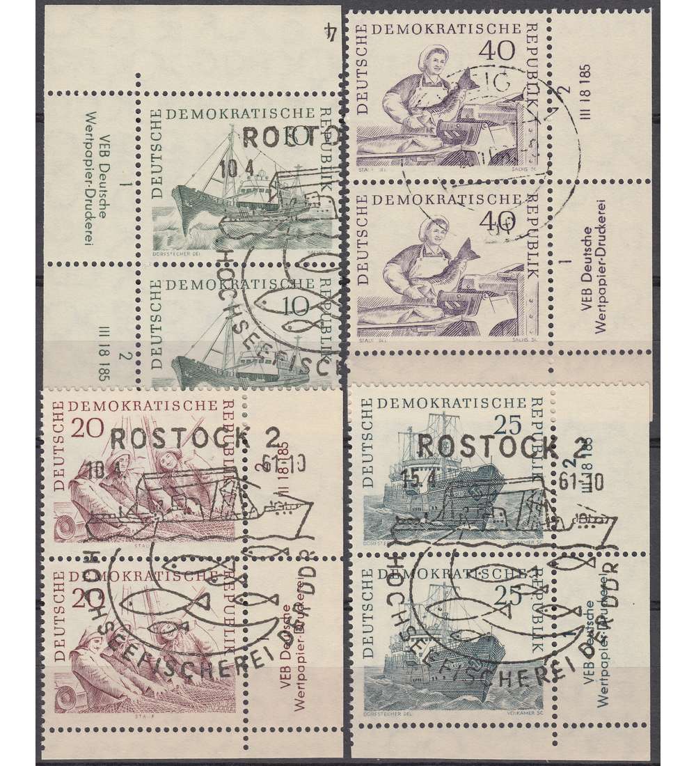 DDR Nr. 817-820 DV gestempelt Druckvermerk