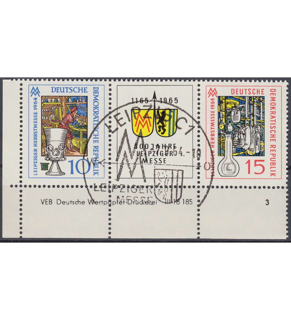 DDR Nr. 1052-1053 DV gestempelt Druckvermerk