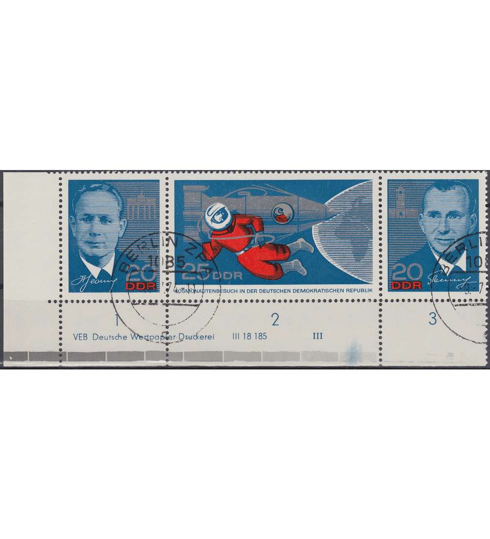 DDR Nr. 1138-1140 DV gestempelt Druckvermerk