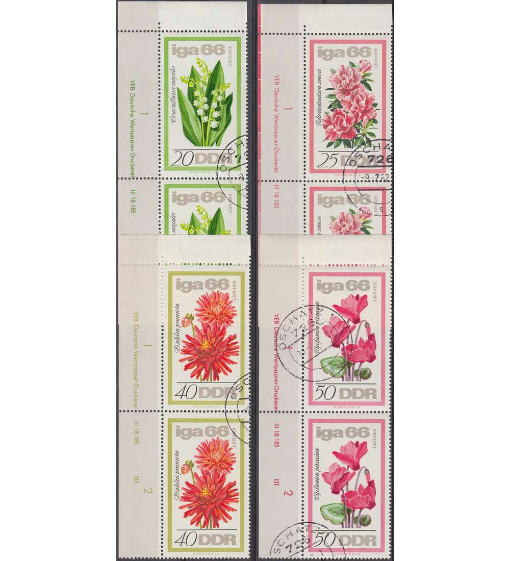 DDR Nr. 1189-1192 DV gestempelt Druckvermerk